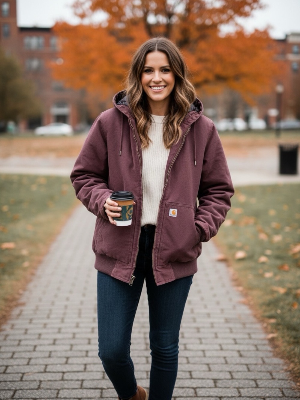 Carhartt 104053 Rare Deep Wine Active Jacket Women's 1X 16W 18W Thinsulate WJ130